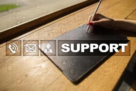 Technical support. Customer help. Business and technology concept. 스톡 사진