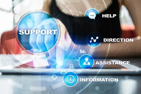 Technical support. Customer help. Business and technology concept. 스톡 사진