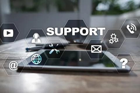 Technical support. Customer help. Business and technology concept. 스톡 사진