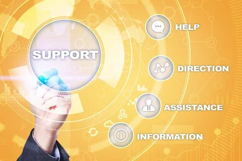 Technical support. Customer help. Business and technology concept. 스톡 사진