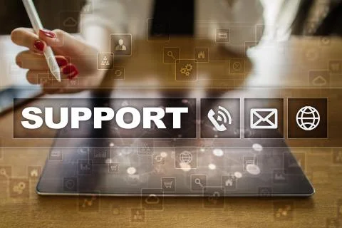 Technical support. Customer help. Business and technology concept. Foto stock
