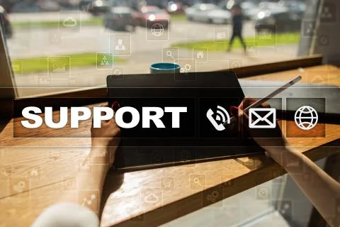 Technical support. Customer help. Business and technology concept. Stockfoto's