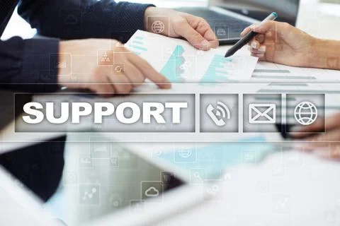 Technical support. Customer help. Business and technology concept. 스톡 사진