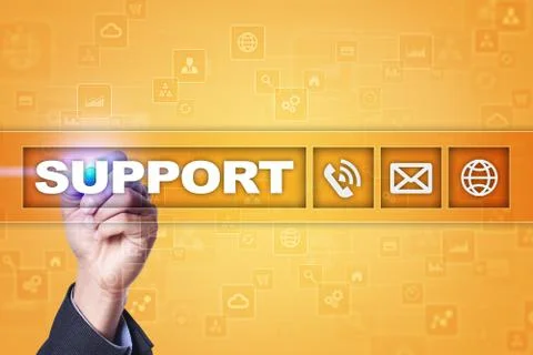 Technical support. Customer help. Business and technology concept. 스톡 사진