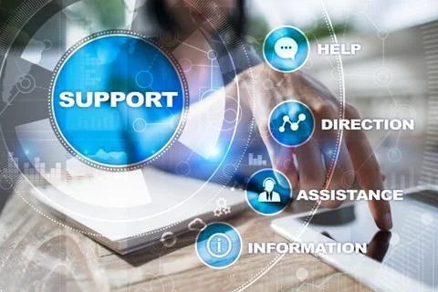 Technical support. Customer help. Business and technology concept. Stockfoto's
