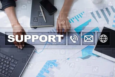 Technical support. Customer help. Business and technology concept. Stock Photos
