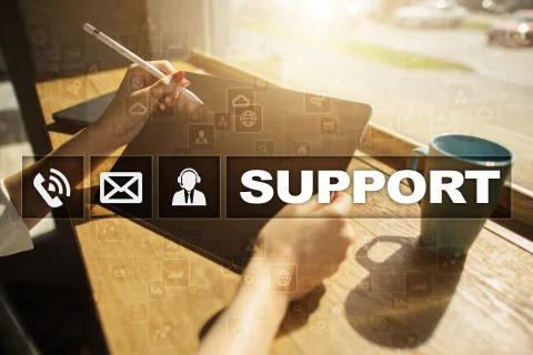 Technical support. Customer help. Business and technology concept. Stock Photos