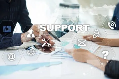 Technical support. Customer help. Business and technology concept. 库存照片