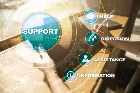 Technical support. Customer help. Business and technology concept. 스톡 사진