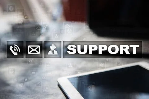 Technical support. Customer help. Business and technology concept. Stockfoto's