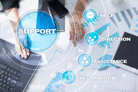 Technical support. Customer help. Business and technology concept. 库存照片