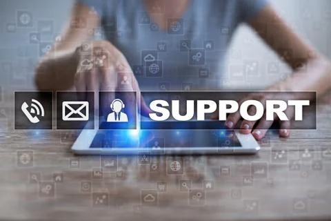 Technical support. Customer help. Business and technology concept. 스톡 사진