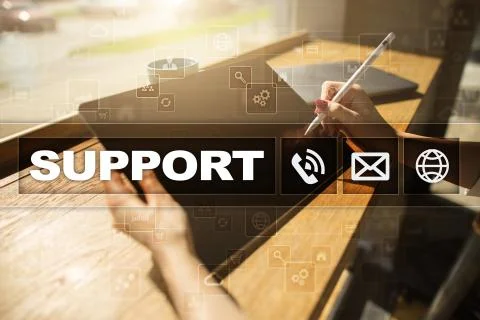 Technical support. Customer help. Business and technology concept. 库存照片