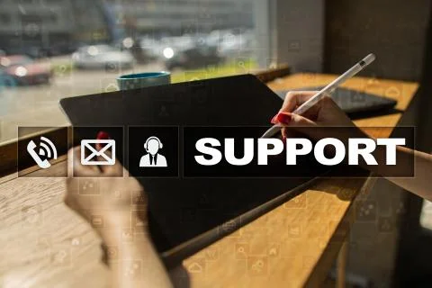 Technical support. Customer help. Business and technology concept. 库存照片