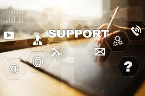 Technical support. Customer help. Business and technology concept. 스톡 사진