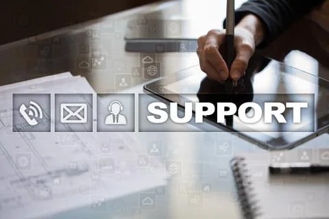 Technical support. Customer help. Business and technology concept. 스톡 사진