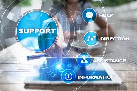 Technical support. Customer help. Business and technology concept. 库存照片
