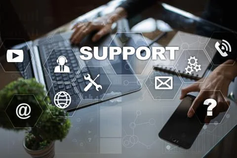 Technical support. Customer help. Business and technology concept. 스톡 사진