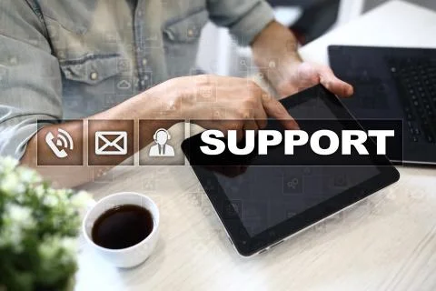 Technical support. Customer help. Business and technology concept. 스톡 사진