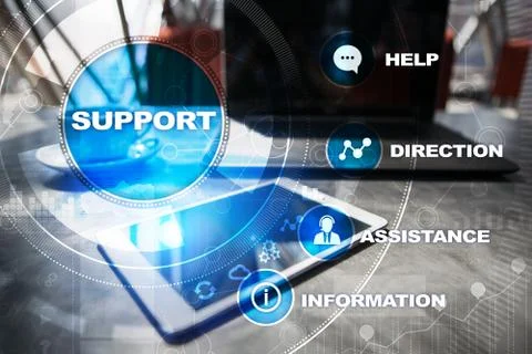 Technical support. Customer help. Business and technology concept. 스톡 사진