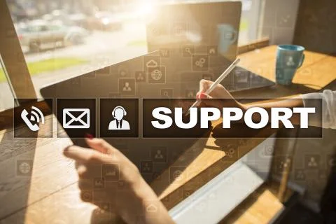 Technical support. Customer help. Business and technology concept. 스톡 사진