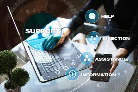 Technical support. Customer help. Business and technology concept. Stockfoto's