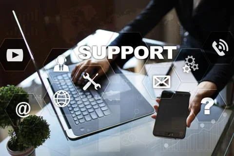 Technical support. Customer help. Business and technology concept. 스톡 사진