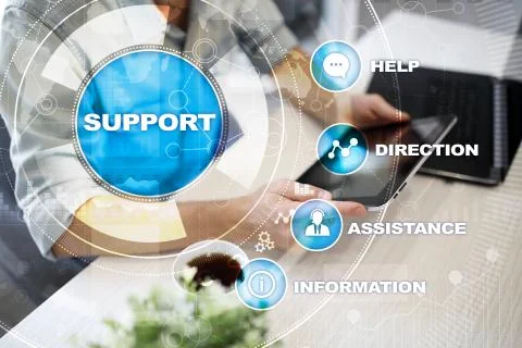 Technical support. Customer help. Business and technology concept. Stockfoto's