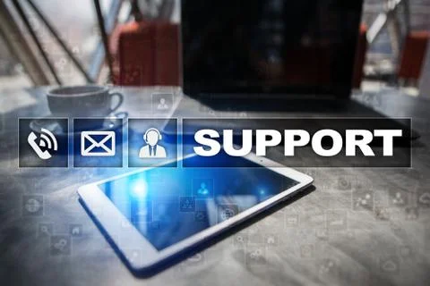 Technical support. Customer help. Business and technology concept. 스톡 사진