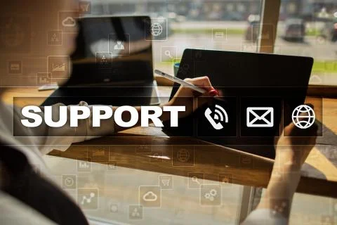 Technical support. Customer help. Business and technology concept. 스톡 사진