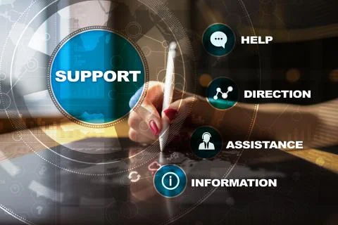 Technical support. Customer help. Business and technology concept. Stock Photos