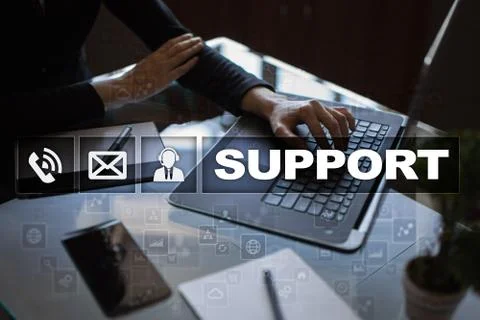 Technical support. Customer help. Business and technology concept. 스톡 사진