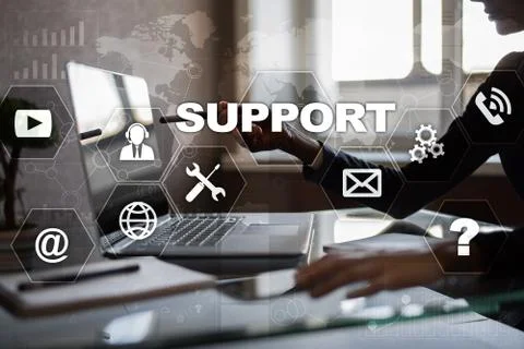 Technical support. Customer help. Business and technology concept. 스톡 사진