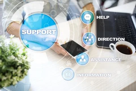 Technical support. Customer help. Business and technology concept. 스톡 사진