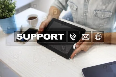 Technical support. Customer help. Business and technology concept. 스톡 사진