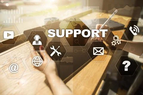 Technical support. Customer help. Business and technology concept. 库存照片
