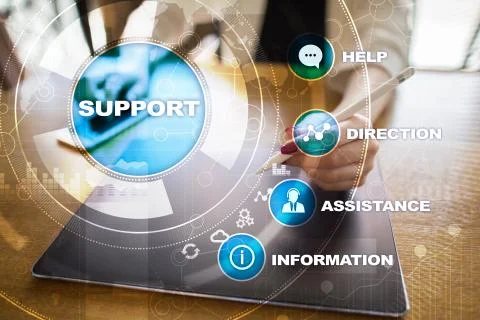 Technical support. Customer help. Business and technology concept. 스톡 사진