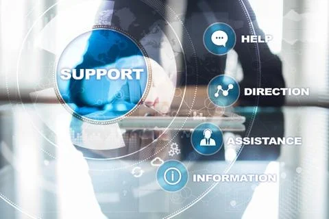 Technical support. Customer help. Business and technology concept. 库存照片