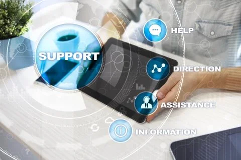 Technical support. Customer help. Business and technology concept. 库存照片