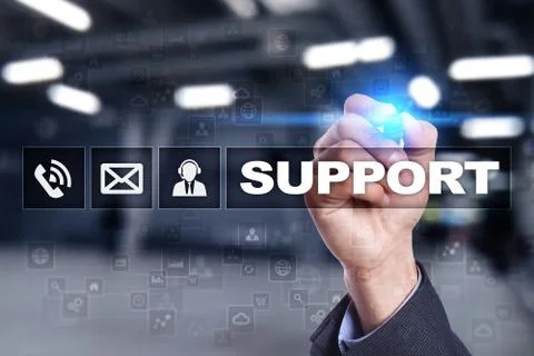 Technical support. Customer help. Business and technology concept. Stock Photos