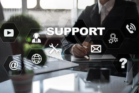 Technical support. Customer help. Business and technology concept. 스톡 사진