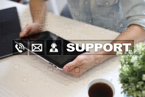 Technical support. Customer help. Business and technology concept. 스톡 사진