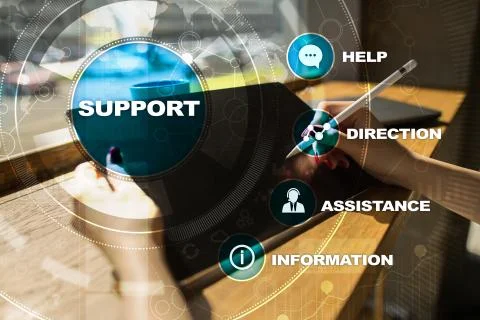 Technical support. Customer help. Business and technology concept. Stock Photos