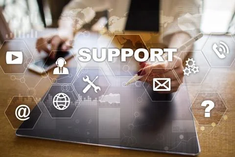 Technical support. Customer help. Business and technology concept. 스톡 사진