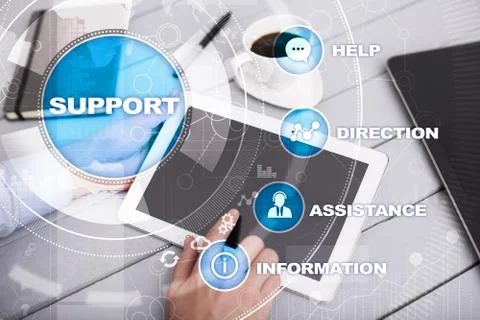 Technical support. Customer help. Business and technology concept. 스톡 사진
