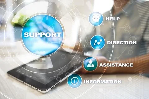 Technical support. Customer help. Business and technology concept. 库存照片