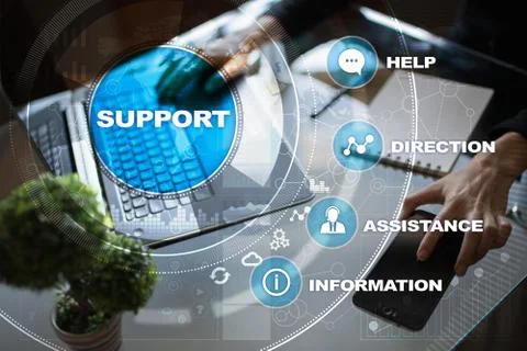 Technical support. Customer help. Business and technology concept. Stock Photos