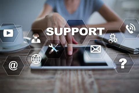 Technical support. Customer help. Business and technology concept. 스톡 사진
