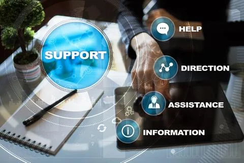Technical support. Customer help. Business and technology concept. 스톡 사진