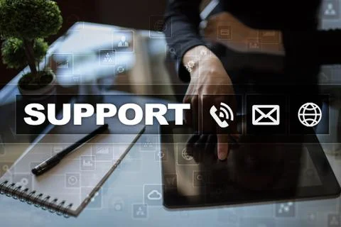 Technical support. Customer help. Business and technology concept. 스톡 사진